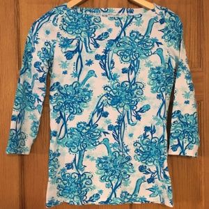 Lilly Pulitzer Back It Up 3 Quarter Length Shirt